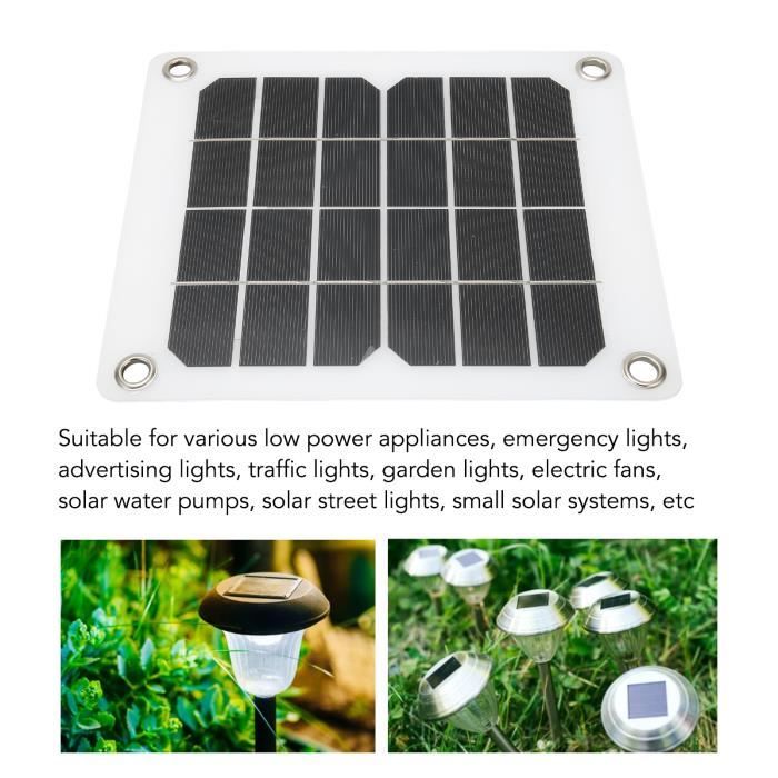 Chargeur Solaire 1.5W 6V USB Camping Randonnée Panneau Solaire Portable 1.5W 6V - Chargeur USB - Pour Camping, Randonnée - Silicium Polycristallin énergie Solaire 1.5W 6V