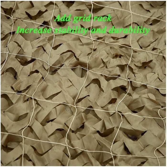 Filet De Camouflage Sable 4x5m 210D Renforcé – Voile D’ombrage Militaire, Respirant Et Imperméable, Pour Jardin, Pergola, Chasse Et Camping