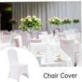 Chaise de salle à manger à la salle à manger blanche pour salle de séjour - Chaise extensible universelle Protecteur de housse pour-2