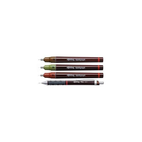 Set Stylos Techniques ROtring Isograph – 0,2 Mm, 0,3 Mm, 0,5 Mm + Porte-mine 0,5 Mm + Boussole – Pour Dessin Technique, Architecture