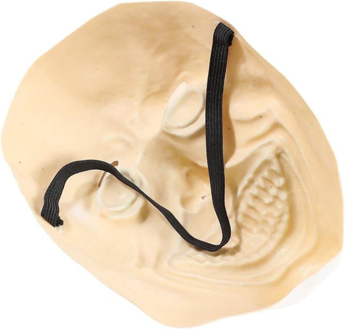Masque Halloween Silicone Réaliste – Visage Vieil Homme Effrayant, Dents Pointues – Pour Cosplay, Maison Hantée, Carnaval - 6