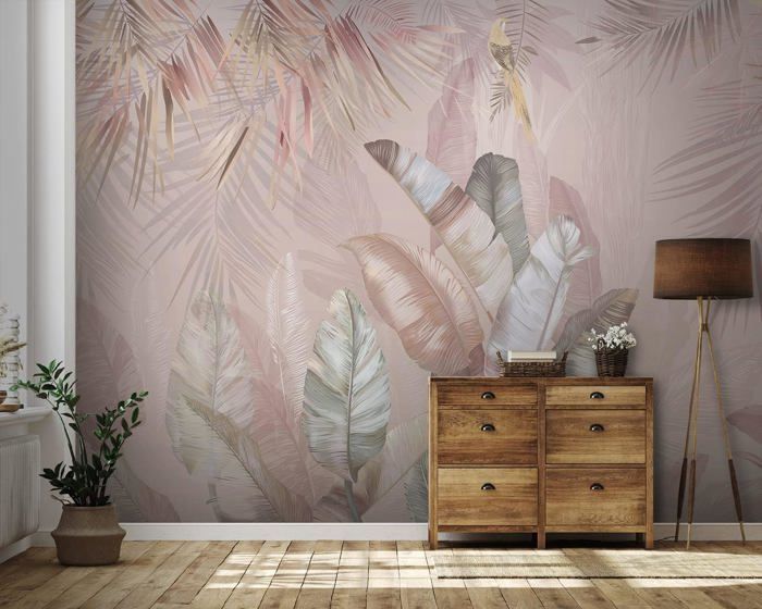 Papier Peint Panoramique 360x250cm 3D Effet Jungle Tropical Feuilles ...