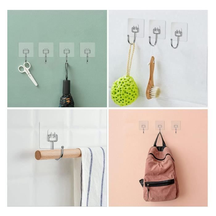 Uniclife 10 Crochets Adhésifs Grands Pour Suspension