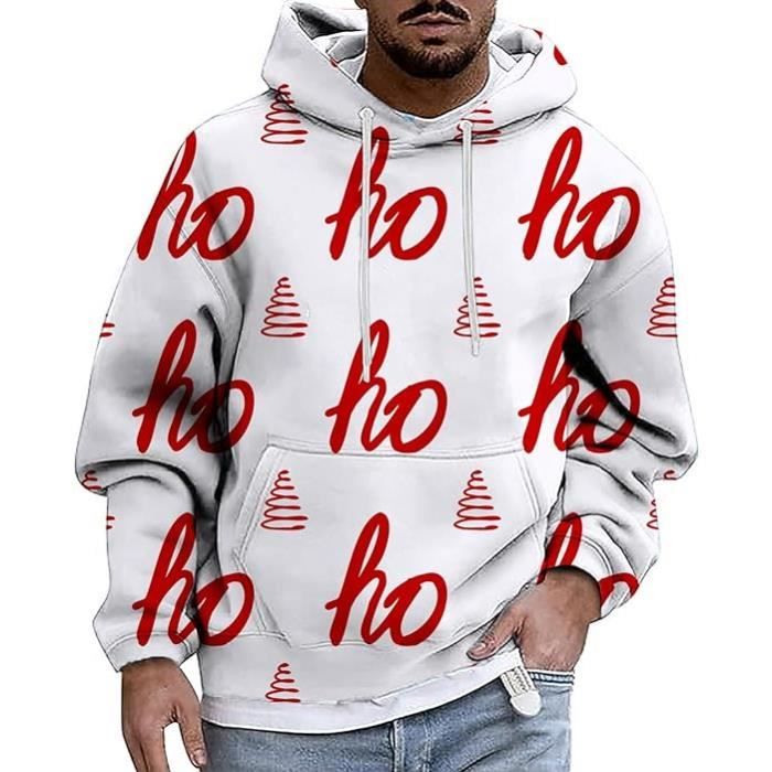 Sweat a Capuche Homme Grande Taille Imprime Pull de Noel Decontracte Automne Hiver Hoodie Christmas Sweatshirts Beige Beige Cdiscount Pret a Porter