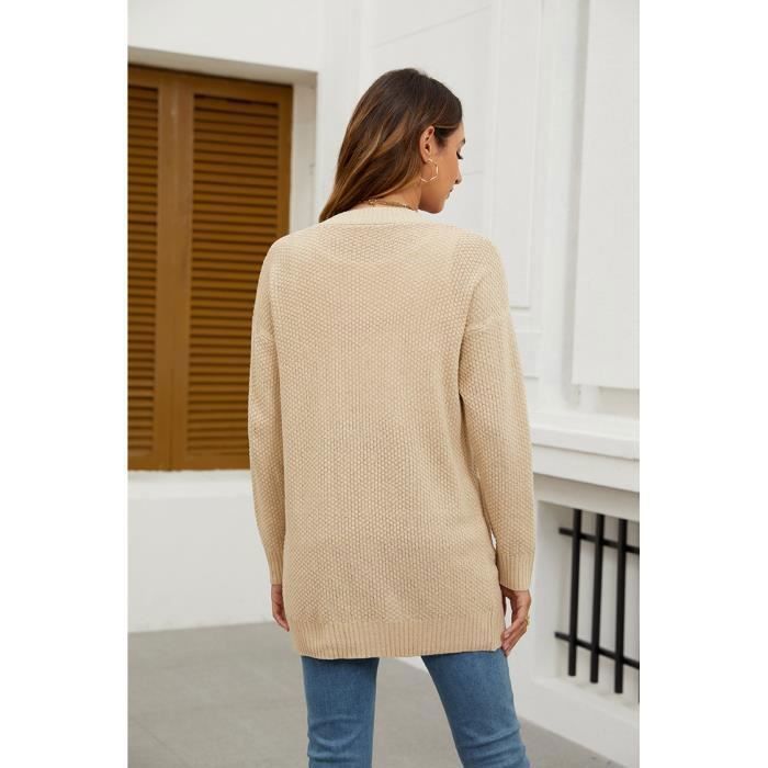 Gilet/cardigan Beige Tempo Real Taille XXL - Laine Mélangée, Neuf Avec étiquettes, Prix Origine 51,95€