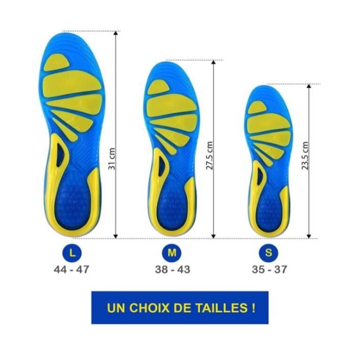 2 Paires Semelles Orthopédiques DIFLAX Gel 4 En 1 - Correction Posture, Soutien Voûte, Pour Pieds Plats, Fasciite Plantaire - 2