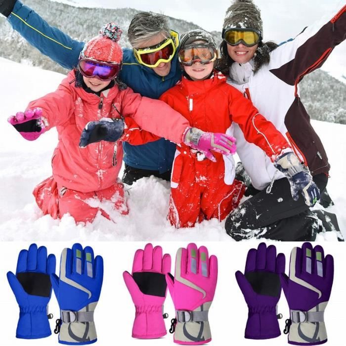 Gants de ski chauds enfants hiver polaire gants chauds imperméables enfants  gants de neige de snowboard - Cdiscount Sport