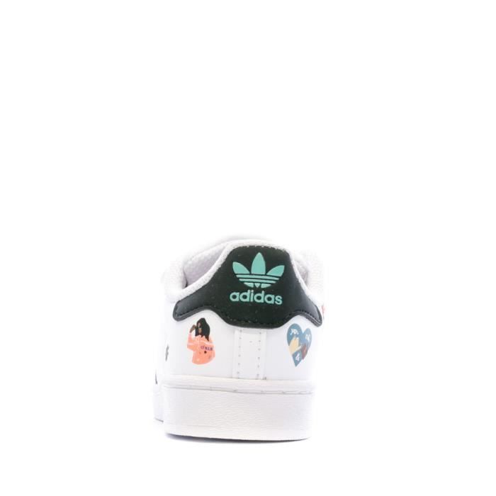 Baskets Blanches Fille Adidas Superstar Pure Cf