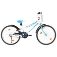 Qutianshop Vélo pour enfants 24 pouces Bleu et blanc 98666-3