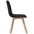 Lot de 4 chaises de salle à manger - Style scandinave -Chaise de cuisine - Noir Tissu-3