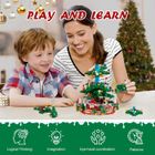 HOGOKIDS Calendrier de l'Avent 2025 Maison en Pain d'Épice Mini Ensemble de Construction avec Lumière, Compte à Rebours de 24 Jours 3 Styles Blocs de Village de Noël Jouet avec Sapin de