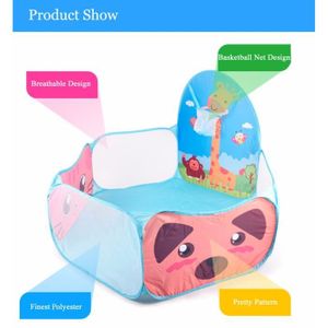 Piscine à Balles Pliable 120x90x30 Cm – Aire De Jeu Intérieur/extérieur, Tissu Oxford, Sac De Transport Inclus (balles Non Fournies)