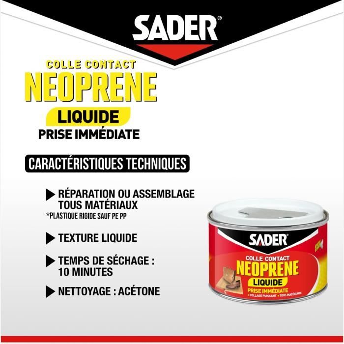 SADER Colle contact néoprène liquide - 250 ml - Cdiscount Bricolage