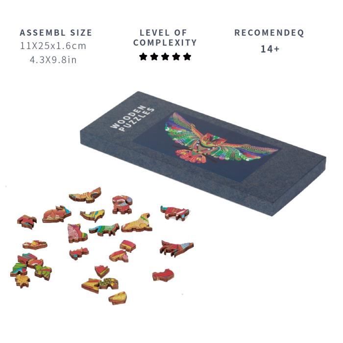 Dinosaure de couleur Puzzle 3D en bois pour enfants, jouets éducatifs