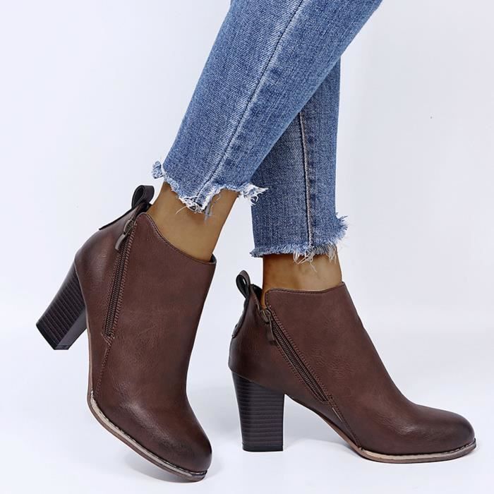 Bottillons hotsell cuir femme