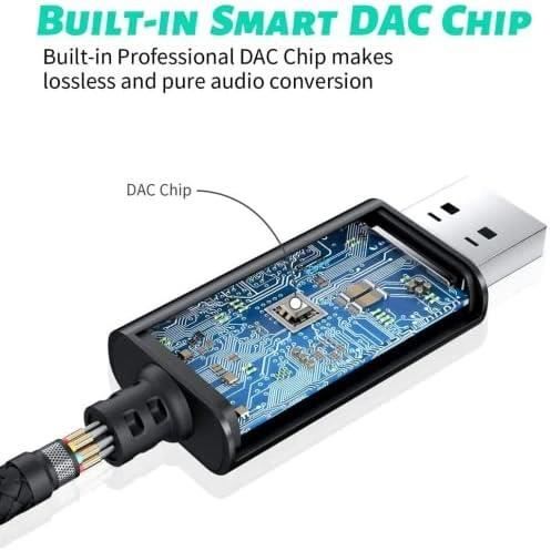 Adaptateur USB Vers Jack 3,5 Mm - Carte Son Externe Stéréo, TRRS 4 Pôles, Pour PC, PS4, Ordinateur Portable