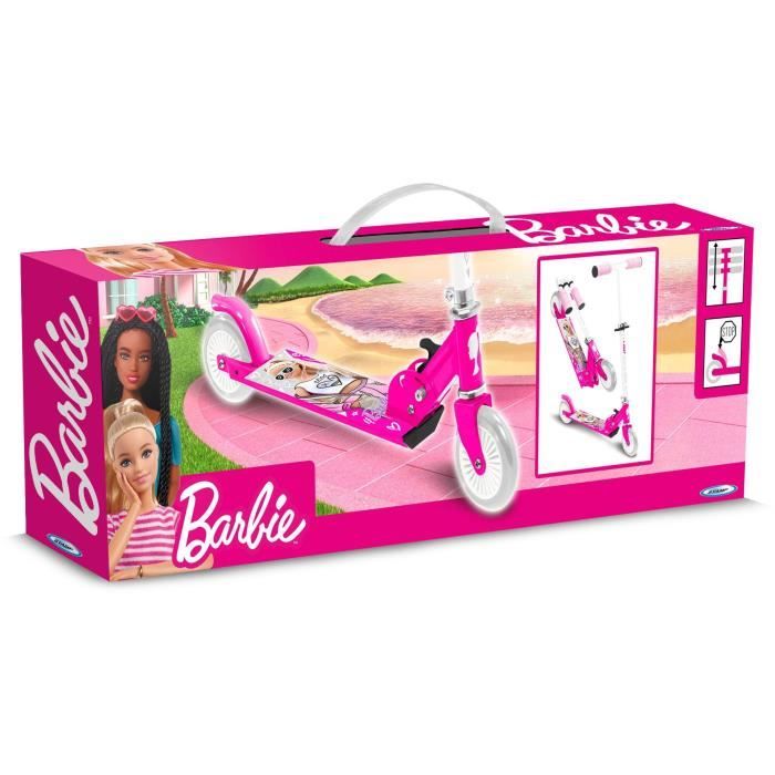 Trottinette pliable - STAMP - Barbie - Pour enfant à partir de 4 ans -  Roulement à billes ABEC 5