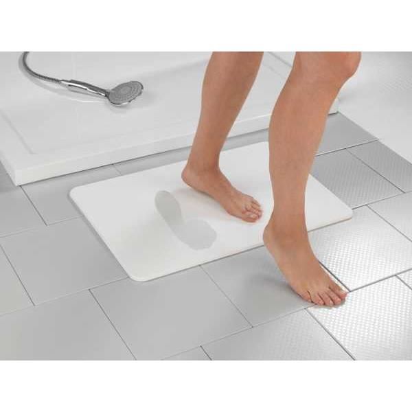 Tapis de bain absorbant en diatomite blanch 60x39 cm | Leroy Merlin Tapis de bain absorbant en diatomite blanch 60x39 cm | Leroy Merlin