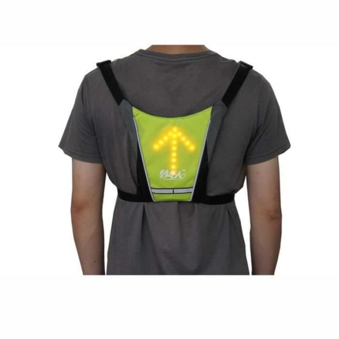 Gilet Cyclisme LED Shenkey – Réfléchissant, Clignotants Intégrés, Rechargeable USB