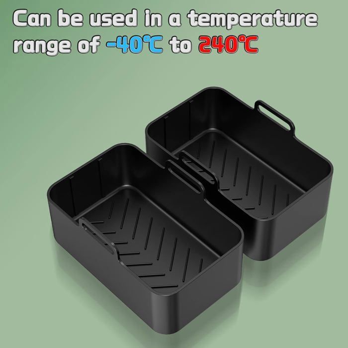 Moules Silicone Pour Friteuse Sans Huile Ninja Dual XL & Cosori Dual - Lot De 2, Réutilisables, Antiadhésifs