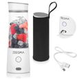 ZEEGMA Vitamine go - Blender portable - Ultra-léger - 450ml - Sans fil - 300W - Fonction glace pilée - Sans BPA - Blanc-0