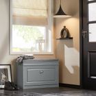 SoBuy Banc à Chaussures avec Coussin et Abattant, Meuble de Rangement pour Entrée, 75x24x51 cm, Gris, FSR82-L-HG