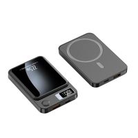 10000mAh gris-batterie externe magnétique sans fil,pour iphone 12 13 14 Pro Max, Mini batterie auxiliaire ext