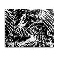 Decormat Tapis de protection 45x35 cm En vinyle Protection efficace du sol Lavable - Feuilles de palmier noire