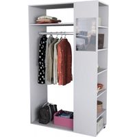 Chambres adultes - PUNTO - Meuble Dressing Penderie Blanc - CHAMBRE