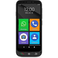SPC ZEUS 4G + Coque - Smartphone pour seniors 4G, Mode Facile avec grandes icônes, bouton SOS, configuration à distance, Android