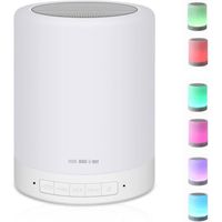 Enceinte bluetooth portable lumineuse haut parleur voiture portable sans fil blanc lampe ambiance téléphone decoration