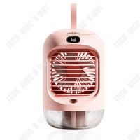 TD® Petit refroidisseur d'air Ventilateur d'humidification Lampe d'ambiance à lumière chaude Ventilateur d'humidification