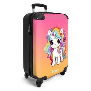 Little Me Valise Trolley Cabine Multicolore 37X55X20 Cms Rigide Abs Serrure À Combinaison 32L 2