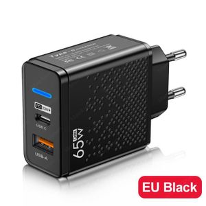 CHARGEUR TÉLÉPHONE Prise EU Noir-GaN-Chargeur USB Type C, Charge Rapi