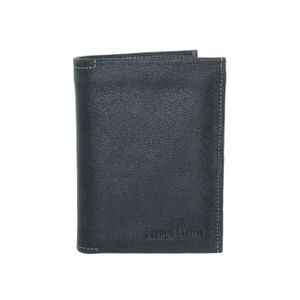 Portefeuille En Cuir Souple Noir - Unisexe - Neuf Sans Étiquette - Fabriqué En France