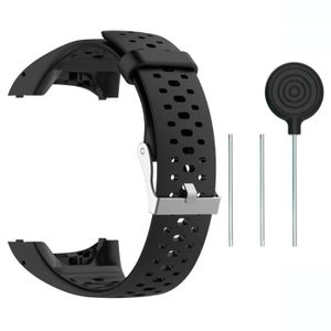 BRACELET DE MONTRE Noir-Bracelet de montre en silicone pour Polar M400 M430