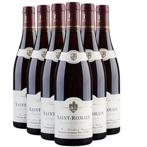 VIN ROUGE Saint-Romain Rouge 2021 - Lot de 6x75cl - Domaine Germain Père et Fils - Vin AOC Rouge de Bourgogne - Cépage Pinot Noir