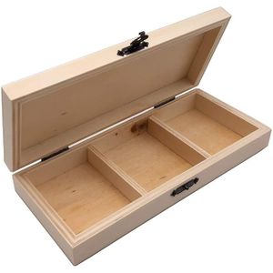 Boîte cadeau Boîte de rangement en bois avec couvercle 22,5 x 1