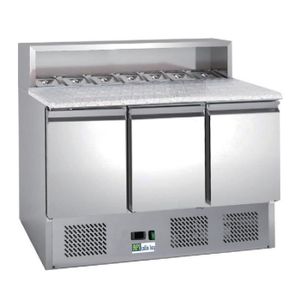 ARMOIRE RÉFRIGÉRÉE Saladette réfrigérée dessus marbre - 3 portes