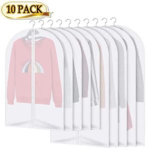 10/50/100X Plastique Transparent Polythène Vêtement Housse Nettoyeur à sec Vêtements Robe Sac 