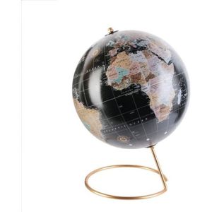 GLOBE TERRESTRE Globe terrestre design Déco - DITES LE AVEC DES MOTS… OA - Noir - Métal et Plastique - Diam. 21,5 x H. 29 cm