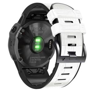 Acheter Bracelet en Silicone bicolore pour Garmin Fenix ​​6 6X Pro/Fenix  ​​3 5 5X, bracelet de montre à dégagement rapide, facile à installer, pour  Garmin Forerunner 945 935