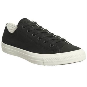 converse basse cuir noir homme