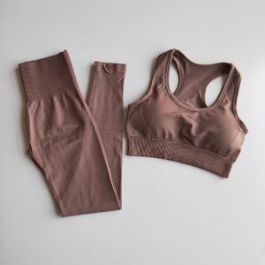 ENSEMBLE DE SPORT Ensemble de yoga sans couture pour femme,vêtements