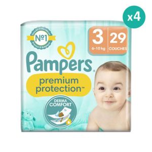 Couches Pampers Premium Protection - Taille 3 (6-11kg) - 35 pièces Offrez à  votre enfant une protection optimale !