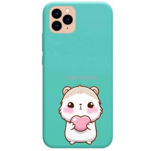 COQUE - BUMPER Coque turquoise Iphone 11 hamster coeur avec votre