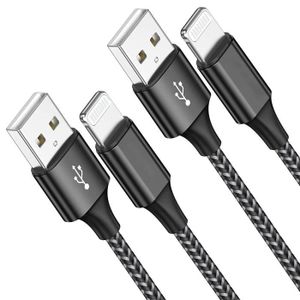 Câble Metal Nylon Renforcé Chargeur USB Couleur Argent pour IPhone 1,5m  Tréssé Compatible IPhone 5s/6/6S/7/8/X Couleur : - Cdiscount Téléphonie