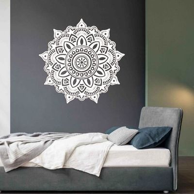 Mandala Flower Chambre Indian Art Stickers Muraux Mureaux Maison