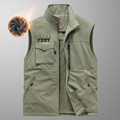 Gilet Polaire Sans Manches Pour Homme - Rembourré Chaud, Fermeture éclair - Pour Pêche, Safari, Travail, Extérieur - 8