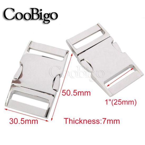 TONGYONG 30pcs Boucles Rectangulaires Réglables Réglage Coulissant